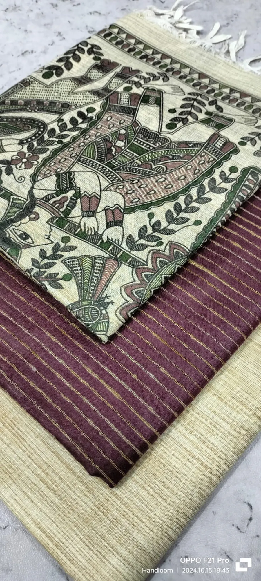 Heritage Screen Print on Pure Dupion Silk
